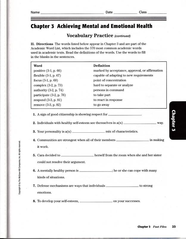 Glencoe Health Chapter 6 Review Answer Key TOP 